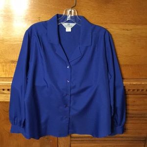 Sweetbriar Blue Button Up Blouse Women’s Size 14